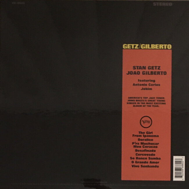 Stan Getz Getz / Gilberto ( Verve Acoustic Sound )( HQ 180g vinyl LP )