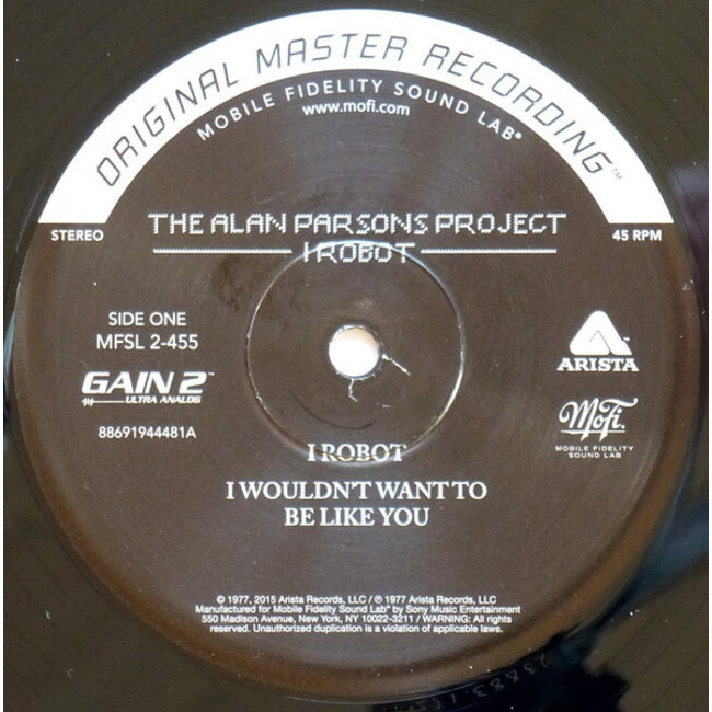 Alan Parsons Project I Robot ( mofi ) (180g 45pm vinyl 2LP )