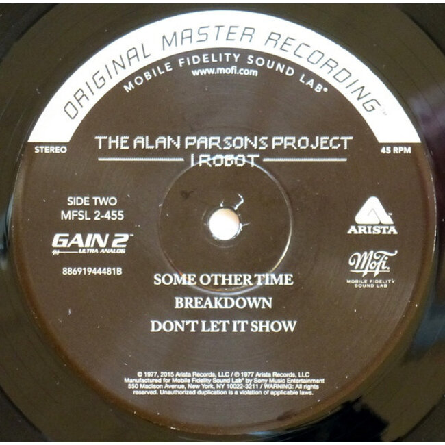 Alan Parsons Project I Robot ( mofi ) (180g 45pm vinyl 2LP )