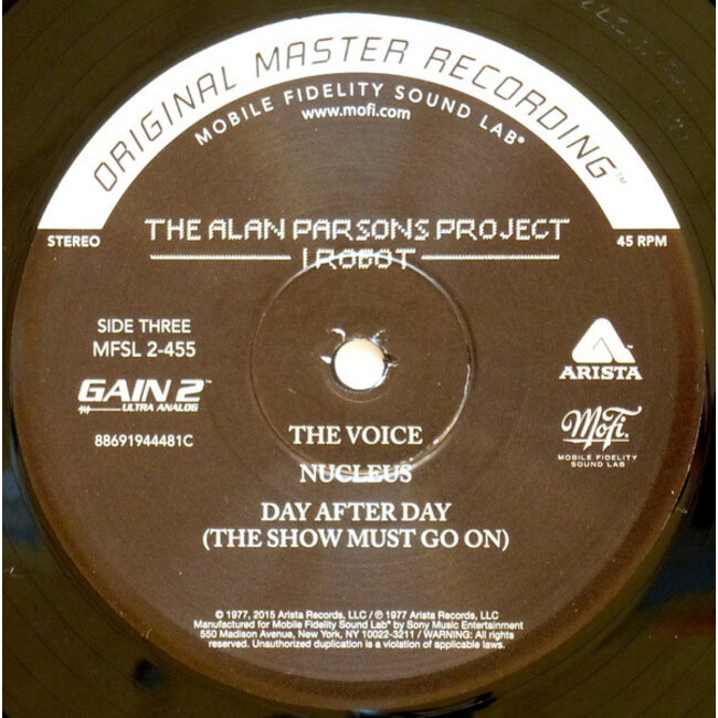 Alan Parsons Project I Robot ( mofi ) (180g 45pm vinyl 2LP )