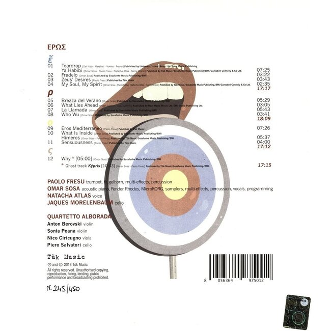 Paolo Fresu Eros (& Omar Sosa Featuring Jaques Morelenbaum & Natacha Atlas )