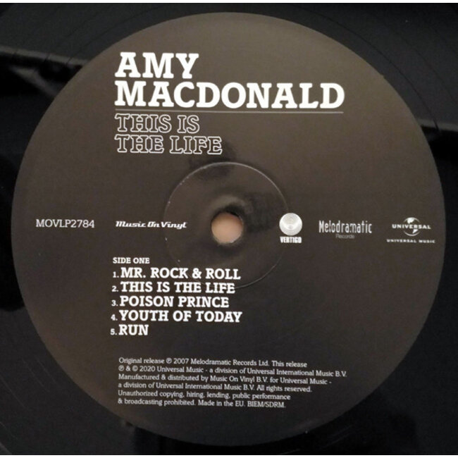 Amy Macdonald This is the Life ( 180g vinyl LP )