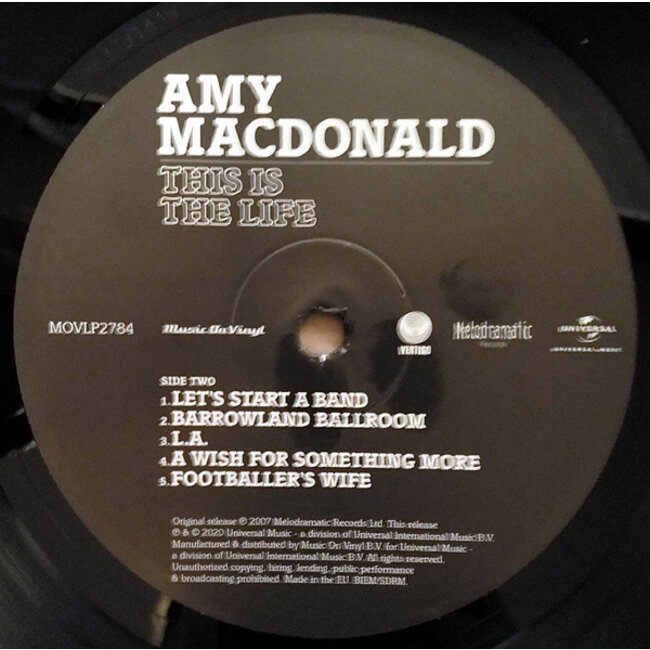 Amy Macdonald This is the Life ( 180g vinyl LP )