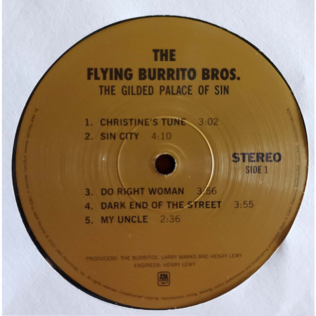Flying Burrito Bros Gilded Palace Of Sin VinylVinyl