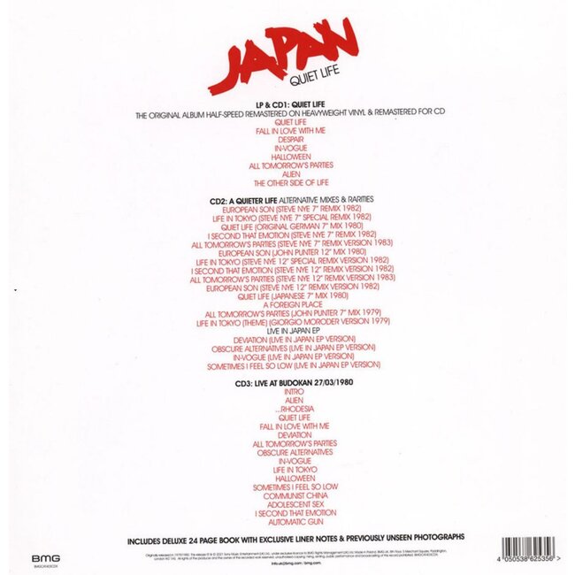 Japan Quiet Life (  Half-Speed remaster ) ( 180g vinyl LP )+ bonus 3xCD