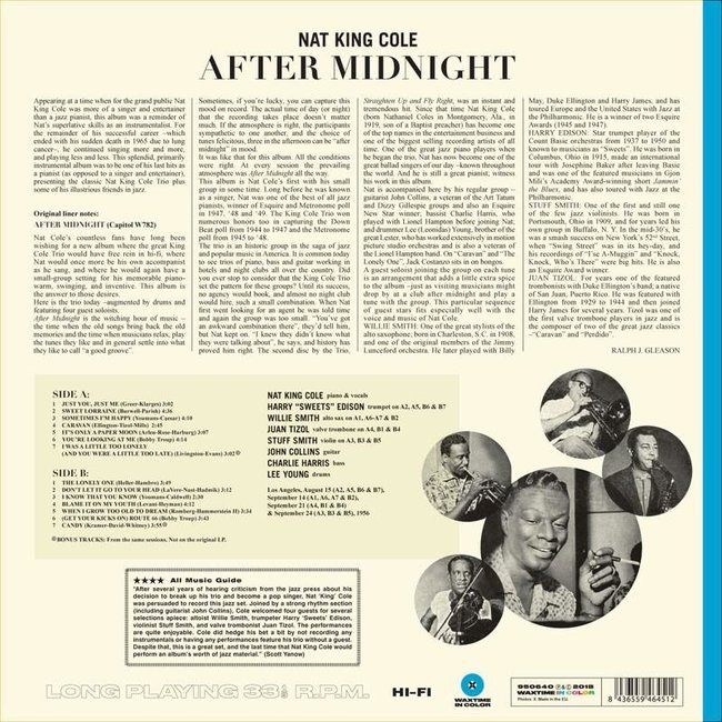 Nat King Cole After Midnight ( blue180g vinyl LP )