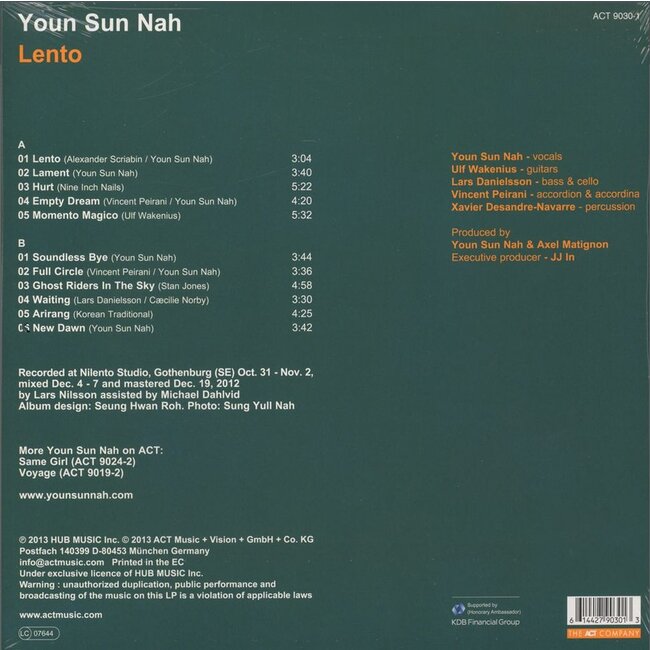 Youn Sun Nah Lento ( 180g vinyl LP )