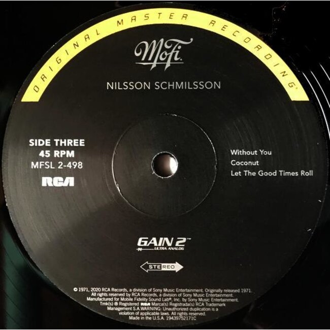 Harry Nilsson Nilsson Schmilsson ( HQ 180g vinyl 45rpm 2LP )