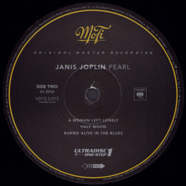 Janis Joplin Pearl ( HQ 180g vinyl 2LP ) ( UltraDisc One Step )