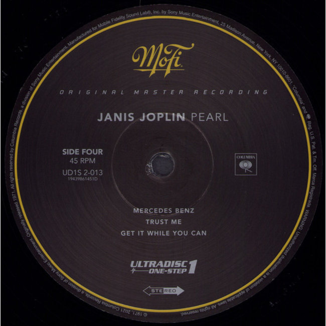 Janis Joplin Pearl ( HQ 180g vinyl 2LP ) ( UltraDisc One Step )