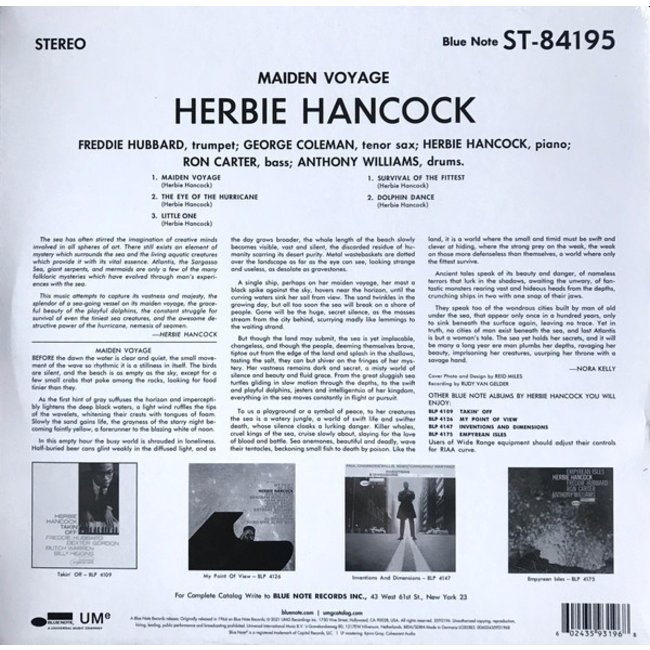 Herbie Hancock Maiden Voyage  ( Blue Note's Classic vinyl Series) ( 180g vinyl LP )