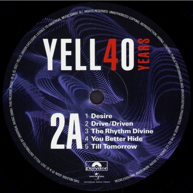Yello Yell 40 Years ( 180g vinyl 2LP )