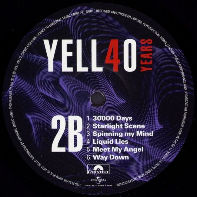 Yello Yell 40 Years ( 180g vinyl 2LP )
