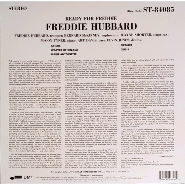 Freddie Hubbard Ready for Freddie ( 180g vinyl LP) (Blue Note Classic Vinyl Series )