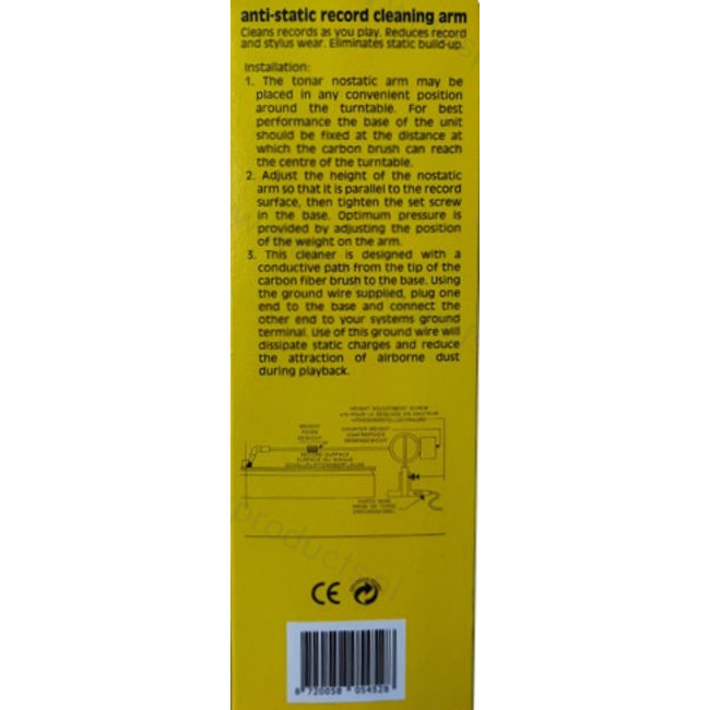 Tonar Record Cleaning Arm ( NoStatic )  ( Dust Bug)