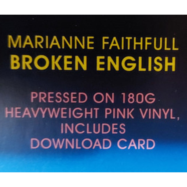 Marianne Faithfull Broken English ( reissue pink translucent 180g vinyl LP )