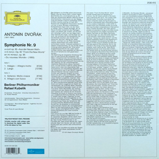 Dvorak Aus Der Neuen Welt / From The New World ( HQ 180g vinyl reissue )