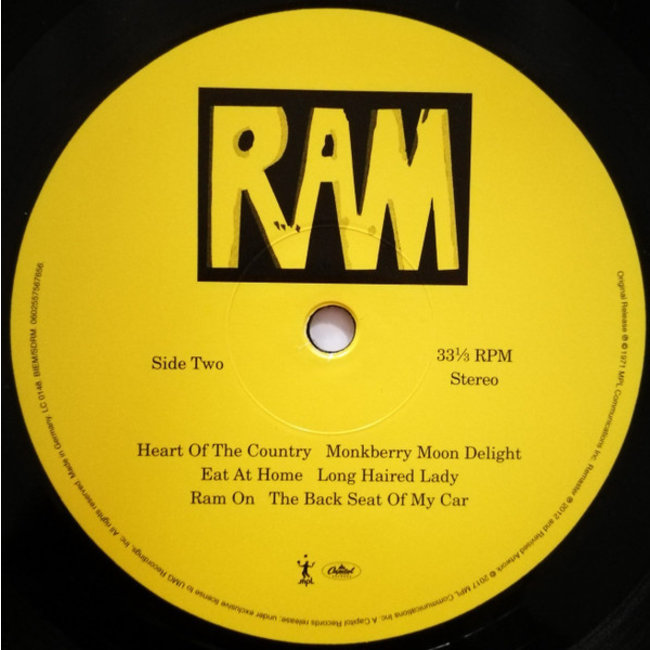 Paul McCartney Ram (Paul And Linda McCartney) ( reissue 180g vinyl LP )