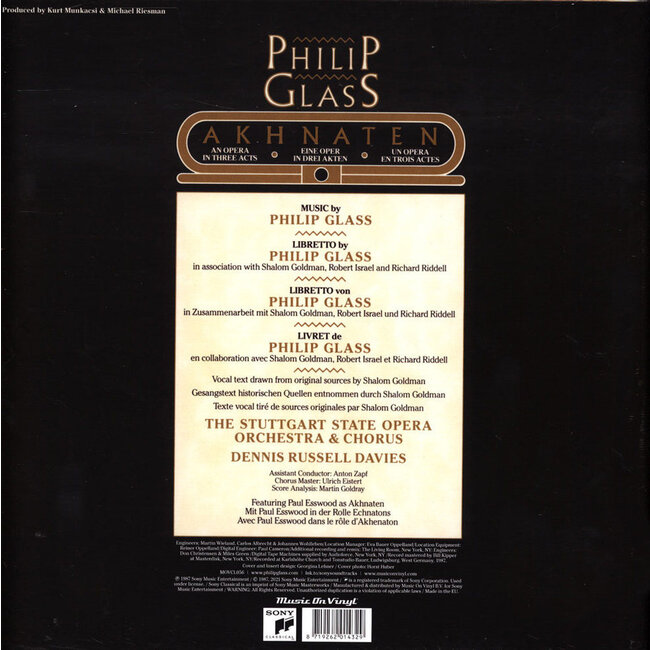 Philip Glass Akhnaten ( Portrait Triology Series ) ( 180g  vinyl 3LP Limited )