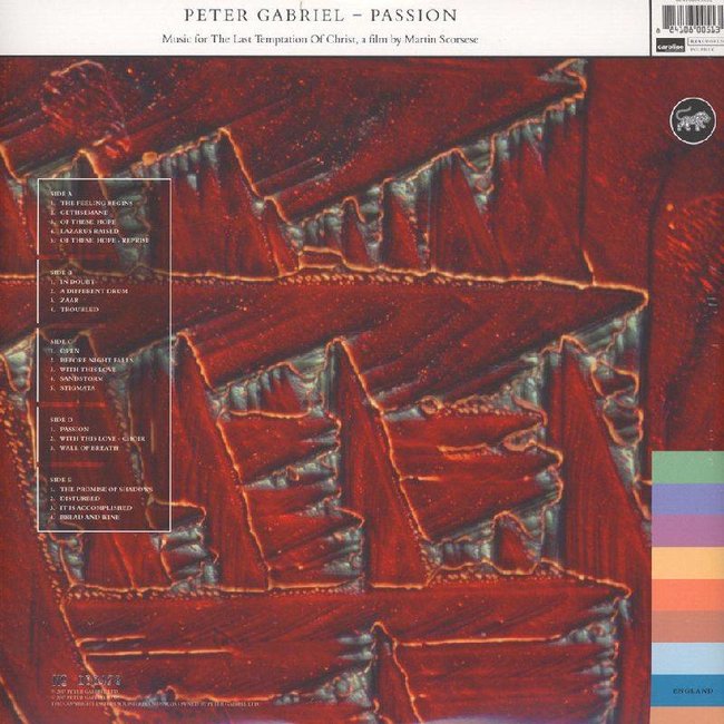 Peter Gabriel Passion ( Soundtrack ) ( reissue 180g vinyl 2LP )