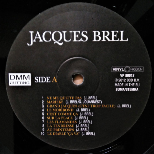 Jacques Brel Ne Me Quitte Pas  (DMM cutting  vinyl LP )
