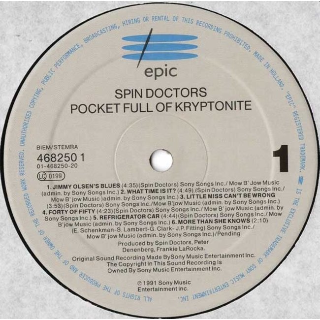Spin Doctors Pocket Full of Kryptonite ( 180g vinyl LP )