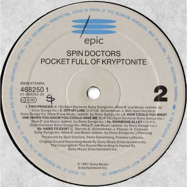 Spin Doctors Pocket Full of Kryptonite ( 180g vinyl LP )