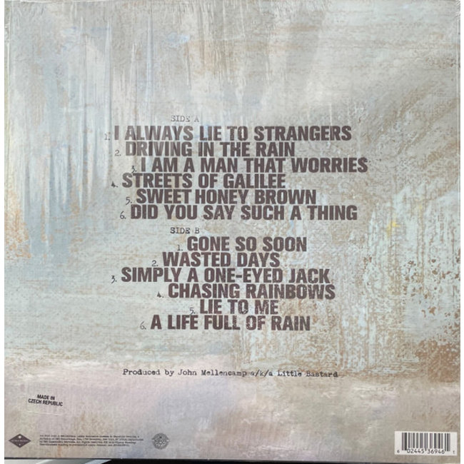 John (Cougar) Mellencamp Strictly A One-Eyed Jack ( vinyl LP )