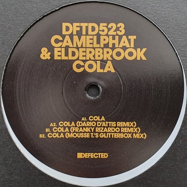 Camelphat  Cola ( & Elderbrook  ) (12 inch  maxi single vinyl )