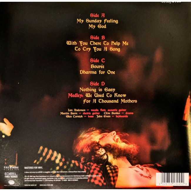 Jethro Tull Nothing Is Easy ( Live At The Isle Of Wight 1970 )  ( Orange Transparent  2LP )