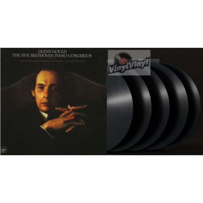 Glenn Gould Five Beethoven Piano Concertos( Leonard Berstein)  ( vinyl 5LP)