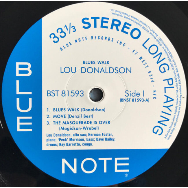 Lou Donaldson Blues Walk ( 180g vinyl LP) (Blue Note Classic Vinyl Series )