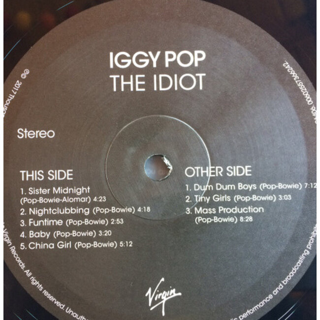 Iggy Pop Idiot ( 180g vinyl LP )