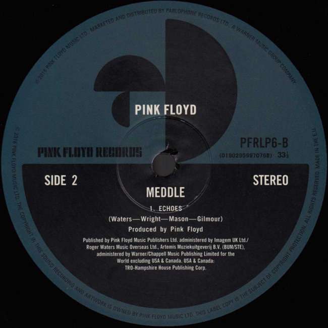 Pink Floyd Meddle ( 2016 remaster HQ vinyl record LP ) VinylVinyl