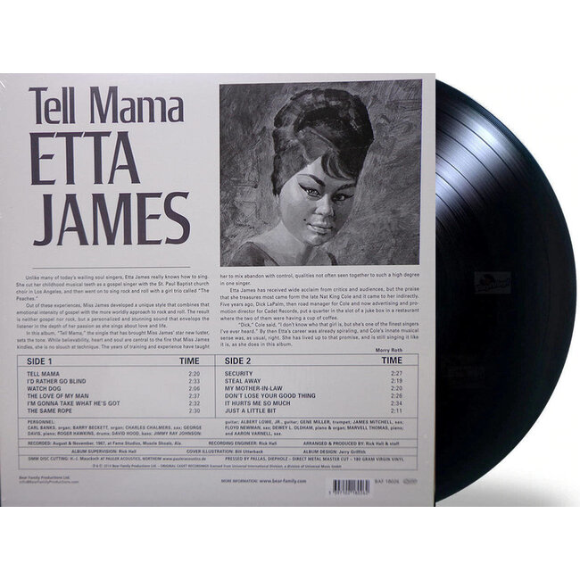 Etta James Tell Mama ( 180g vinyl LP )