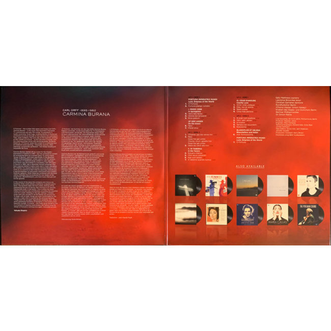 Carl Orff Carmina Burana (Sir Simon Rattle, Berliner Philharmoniker ) ( 2LP )