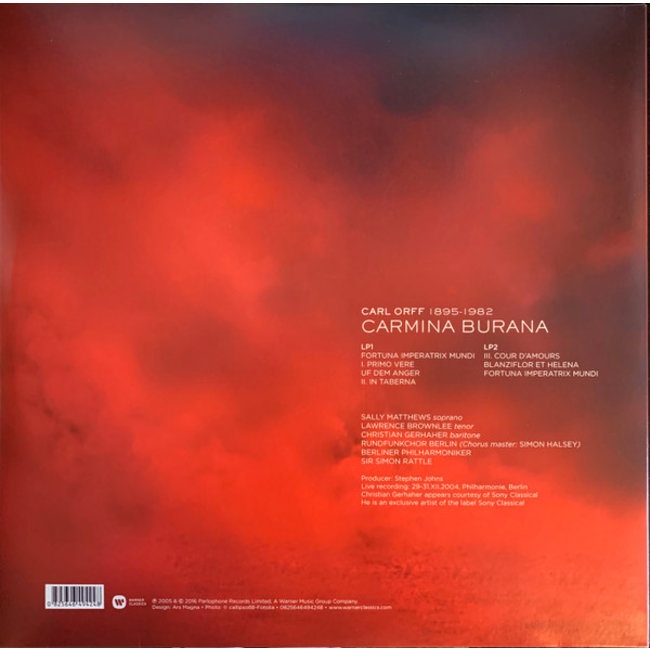 Carl Orff Carmina Burana (Sir Simon Rattle, Berliner Philharmoniker ) ( 2LP )