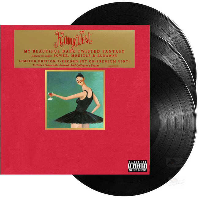 Kanye West: My Beautiful Dark Twisted Fantasy 3LP: CDs & Vinyl 