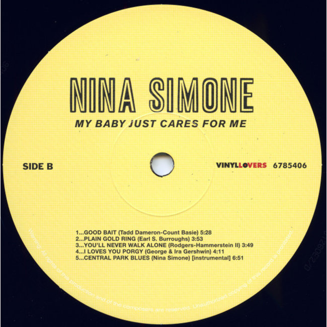 Nina Simone Original ( My Baby Just Cares for Me ) ( 180g vinyl LP )