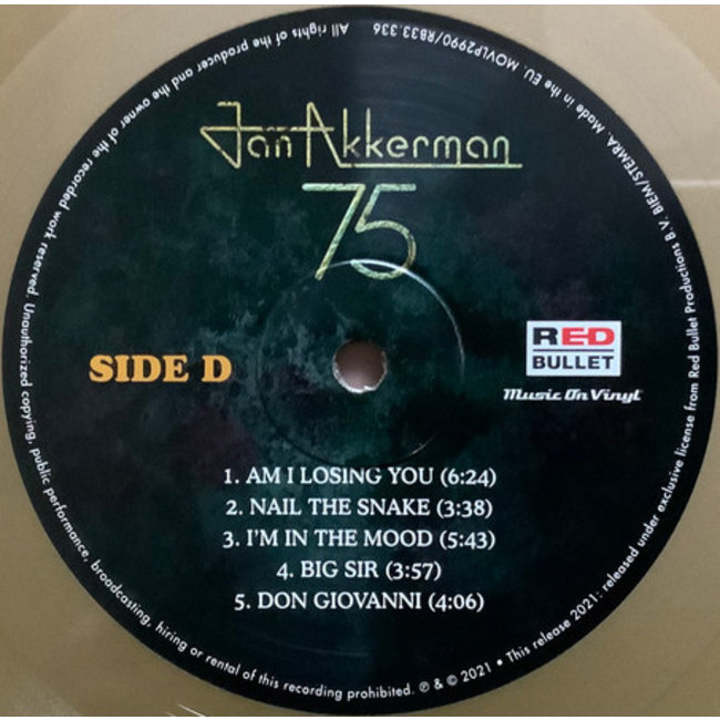 Jan Akkerman   75 (Compilation) ( 180g coloured vinyl 2LP )