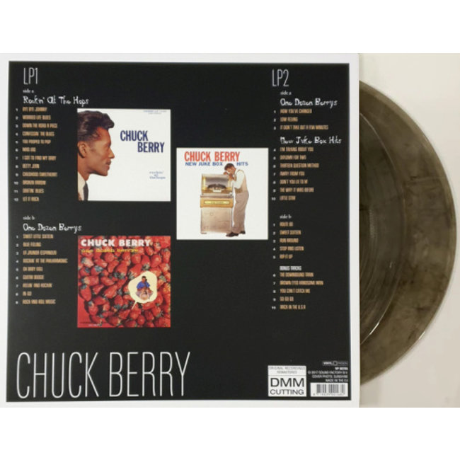 Chuck Berry 3 Original Albums (Rockin at the Hops/One Dezen Berrys/New Juke Box Hits )  (  colour vinyl 2LP )