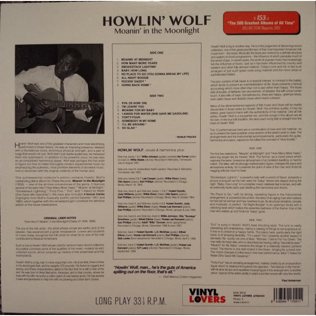 Howlin Wolf Moanin in the Moonlight (180g vinyl LP )