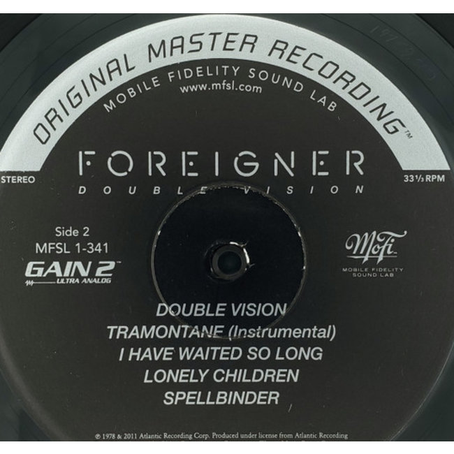 Foreigner  Double Vision ( MOFI remaster 180g HQ vinyl LP)