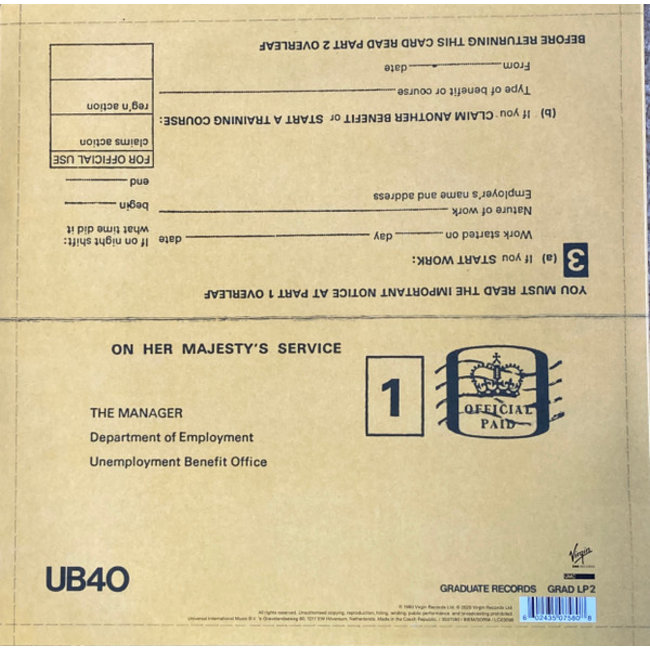 UB 40 Signing Off ( red vinyl ) 2LP
