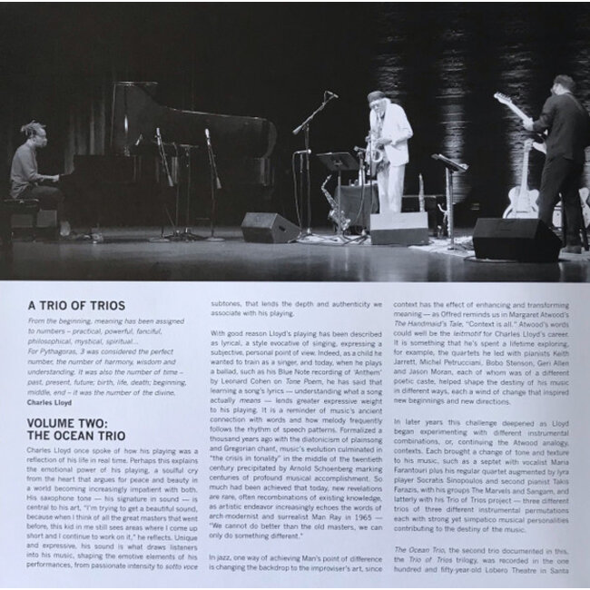 Charles LLoyd Ocean (vol. 2 of Trios series ) ( 180g vinyl LP )