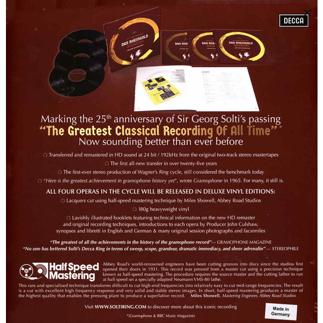 Sir Georg Solti Das Rheingold ( HQ vinyl 3LP) ( Richard Wagner, Wiener Philharmoniker )=boxset=
