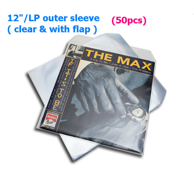 VinylVinyl 12 inch/LP premium deluxe clear protective sleeves (with flap ) = 50pcs =