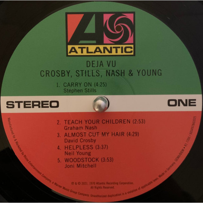 Crosby, Stills & Nash Déjà Vu ( 180g vinyl 2021 remaster )
