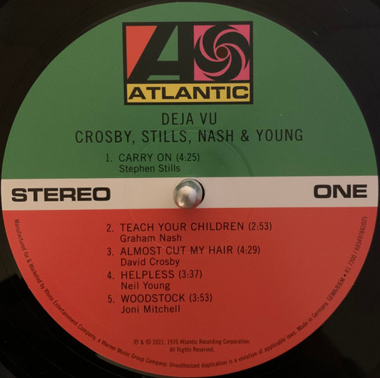 Crosby Stills & Nash & Young Déjà Vu ( 2021