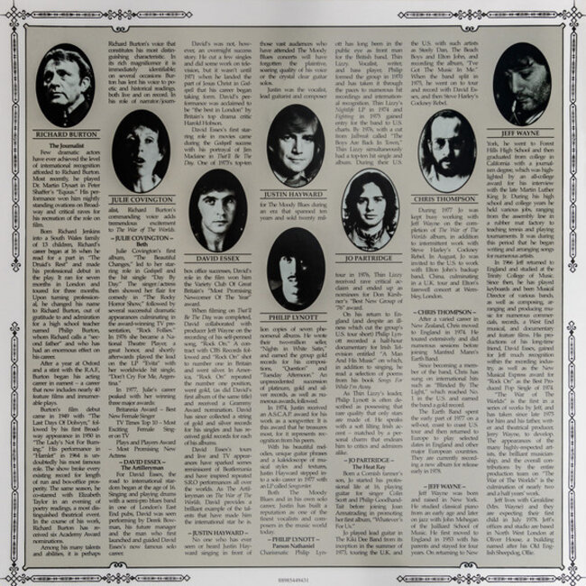 Jeff Wayne (Jeff Wayne's Musical Version Of ) The War Of The Worlds (180g vinyl 2LP )